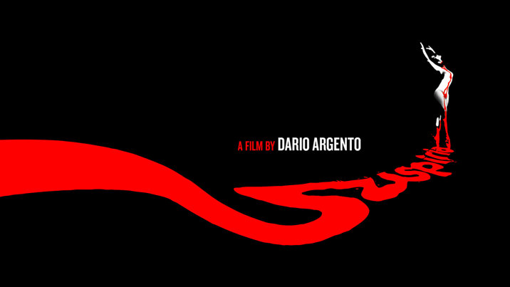 Movie poster, text "A film by Dario Argento", "SUSPIRIA"