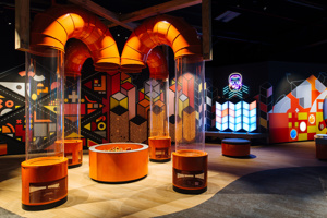 Colourful exhibition space