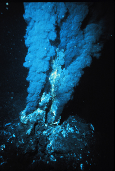 Black smoker on the ocean floor