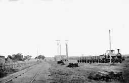 Unclassed steam locomotive no. 12, North Geelong, circa 1880-85