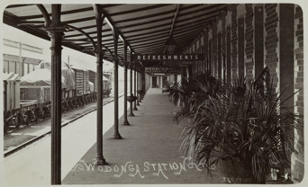 Wodonga Railway Station passenger platform, circa 1910