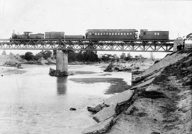 Train on rail bridge, Toolamba, 1893