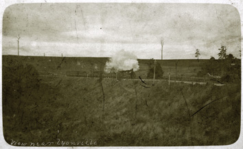 A steam locomotive hauling a mixed train, Lyonville district, circa 1910