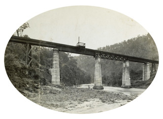 Bridge over the Thomson River on the Moe to Walhalla line, 1901