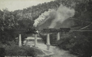 Walhalla train crossing the Thompson Bridge, circa 1920