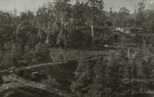 Railway line running through countryside, Belgrave, post-1910
