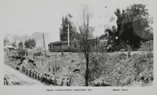 A steam train hauling passenger carriages, Cockatoo, pre-4 June 1935