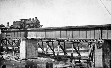 The Tambo River Bridge on the Bairnsdale to Orbost line, Bruthen, 1914
