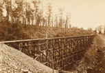 Rail bridge appearing completed on the Warragul to Noojee line, Neerim South, 1918
