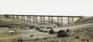 The completed Maribyrnong River Viaduct on the Albion to Broadmeadows line, Keilor East, 1928