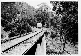 Diesel railcar, Lilydale to Warburton line, 1964