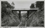Bridge spanning an embankment and a single track railway line, Upwey, post-1945