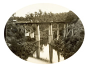 The completed Boggy Creek Bridge on the Bairnsdale to Orbost line, circa 1915