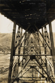 The structure of the towers of the Maribyrnong River Viaduct on the Albion to Broadmeadows line, Keilor East, 1928
