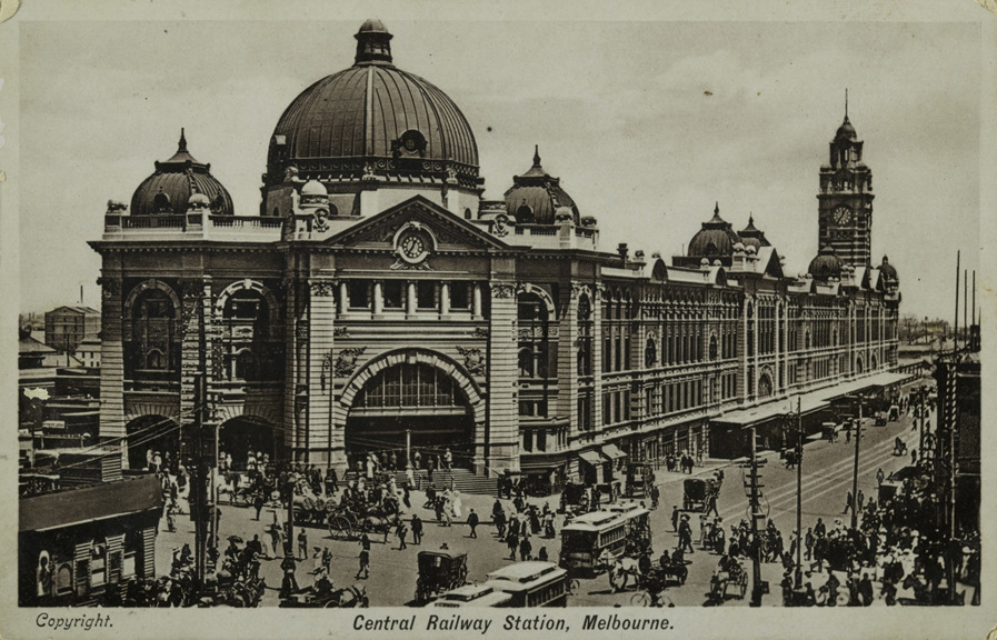 Flinders Street Station, Melbourne, circa 1910