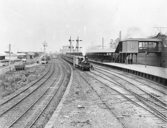 South suburban locomotive, Princes Bridge Station, circa 1885