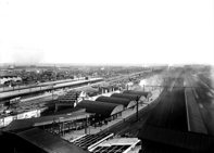 Spencer Street Station viewed from the Victorian Railways office