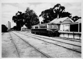 Walker railmotor at Cobram Station, post-1948