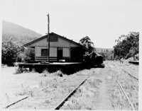 Warburton Railway Station goods shed, 1964