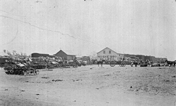 Rainbow Railway Station and rail yards, circa 1920