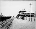 Cressy Railway Station building, platform and signal box from track side