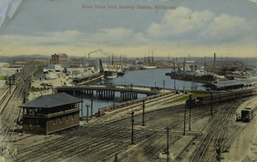 The Yarra River from Flinders Street Railway Station, Melbourne, circa 1913