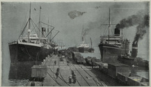 Mail Day at Railway Pier, Port Melbourne, circa 1900