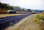 Two trains, Kilmore East, Wodonga to Melbourne centenary, 21 November 1973