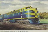 'Spirit of Progress' 1800 hp S class diesel electric locomotive in Victorian Railways' blue and gold paintwork, circa 1960