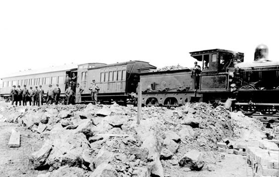 R class steam locomotive hauling Commissioner's train, pre-1904
