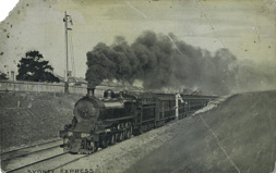 A class steam locomotive no. 828 hauling the Sydney Express, pre-1930