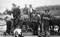 Construction gang, Bairnsdale to Orbost line, 1914