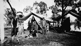 Survey camp for Millewa line, Red Cliffs district, circa 1920