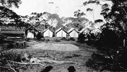 Survey camp for Millewa line, Red Cliffs district, circa 1920