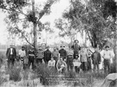 Peace workers, Heywood to Mt Gambier line, Heywood, circa 1915
