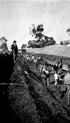 Railway workers working in a cutting, Oakvale, 1923