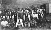 Railway workers at camp, Moorabool, circa 1915