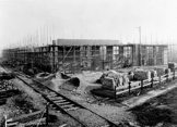 Construction of Jolimont running sheds, 3 June 1914