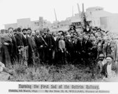 Turning the first sod of the Outtrim Railway, Outtrim, 6 March 1885