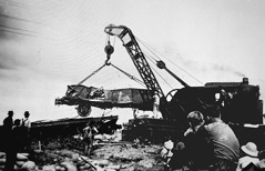 Derailment near Winton, circa 1935