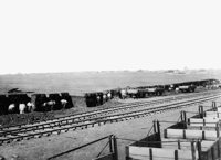 Excavation at junction of north-east and main lines