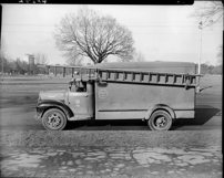 Victorian Railways overhead equipment truck no. 114, Swan Street, circa 1960