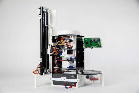 Rear View of Skittles Sorter with electrical components