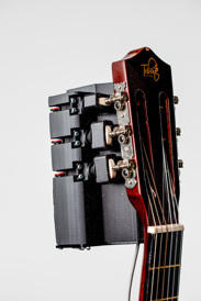 Detail of Acoustic Guitar Head with Autotuner