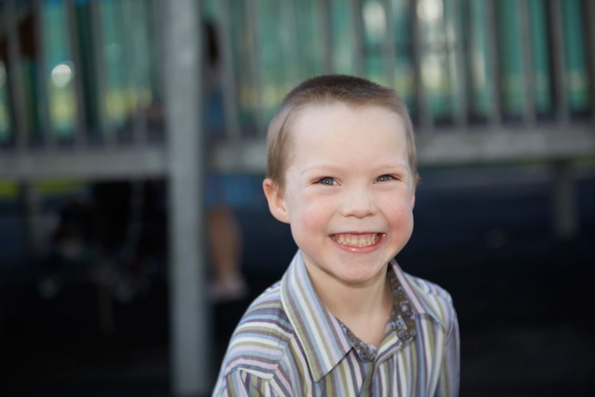 Boy smiling
