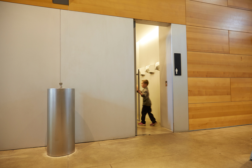 Door to the toilets at Melbourne Museum
