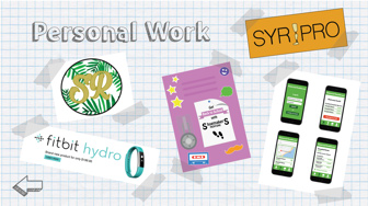 Screen shot of 'Personal Work' page from website showcasing Samantha Rubeli's personal portfolio 