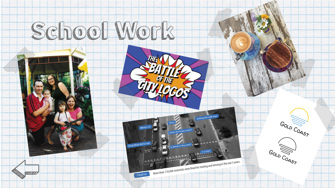 Screen shot of 'Personal Work' page from website showcasing Samantha Rubeli's personal portfolio 