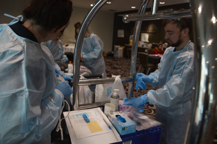 Medical staff working