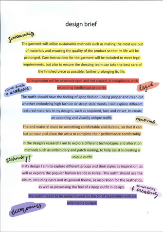 Typed folio page with texted highlights